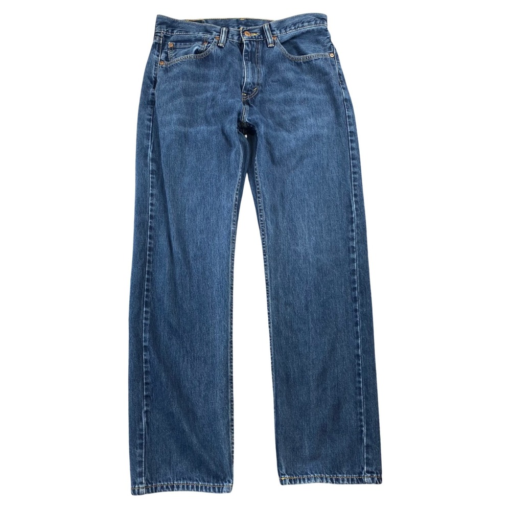 Levis 505 Regular Fit Straight Leg Jeans Mens 32x30 Medium Wash Blue Denim